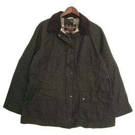 イングランド製 Barbour バブアー BEADNELL ビードネル オイルドジャケット オリーブ(レディース UK18)中古 古着 A4718