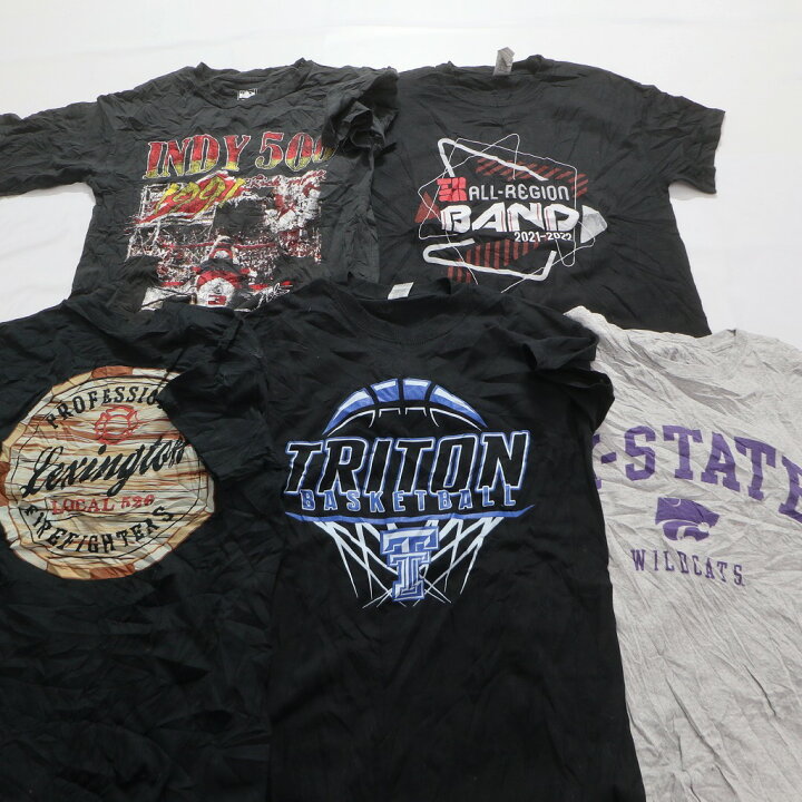 楽天市場】古着卸 まとめ売り 黒・グレー ボディ プリント 半袖Tシャツ 