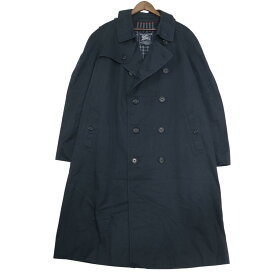 80年代 イングランド製 Burberrys バーバリーズ トレンチコート ネイビー(メンズ 56)中古 古着 A4821