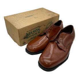 デッドストック 80年代 USA製 Leather Classics BY MASON プレーントゥ レザーシューズ ブラウン(メンズ 9 1/2 D)中古 古着 KA2027