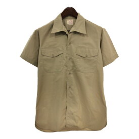 70年代 米軍実物 USMC Great Northern 半袖シャツ ヴィンテージ ミリタリー ベージュ(メンズ M)中古 古着 T8136