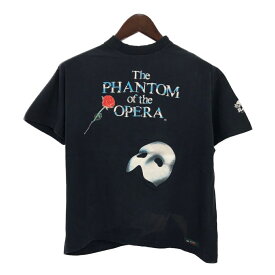 90年代 カナダ製 The PHANTOM of the OPERA オペラ座の怪人 半袖Tシャツ ムービー ブラック(メンズ L)中古 古着 T9400