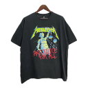 METALLICA メタリカ 半袖Tシャツ 大きいサイズ バンド ブラック(メンズ 2XL)中古 古着 U0770