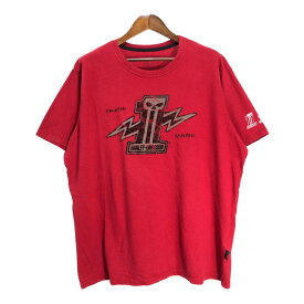 HARLEY DAVIDSON ハーレーダビッドソン 半袖Tシャツ 大きいサイズ モーターサイクル レッド(メンズ XXL)中古 古着 U0772