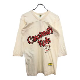 デッドストック 80年代 USA製 Velva Sheen MLB シンシナティ・レッズ Tシャツ プロチーム アイボリー(メンズ S)中古 古着 U0834