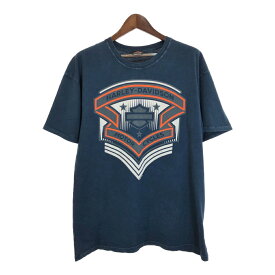 HARLEY DAVIDSON ハーレーダビッドソン モーターサイクル Tシャツ ネイビー(メンズ XL)中古 古着 U1898