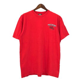 HARLEY DAVIDSON ハーレーダビッドソン 半袖Tシャツ モーターサイクル レッド(メンズ XL)中古 古着 U2631