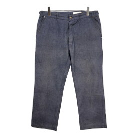 70年代 フランス製 Le Mont Saint Martin デニムパンツ ヴィンテージ ユーロ ネイビー(メンズ 50)中古 古着 U5295