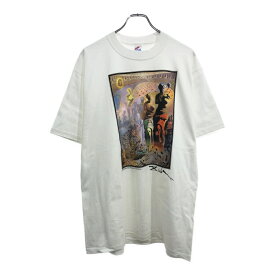 90年代 USA製 Salvador Dali サルバドール・ダリ 幻覚剤的闘牛士 半袖Tシャツ アート ホワイト(メンズ L)中古 古着 U5809