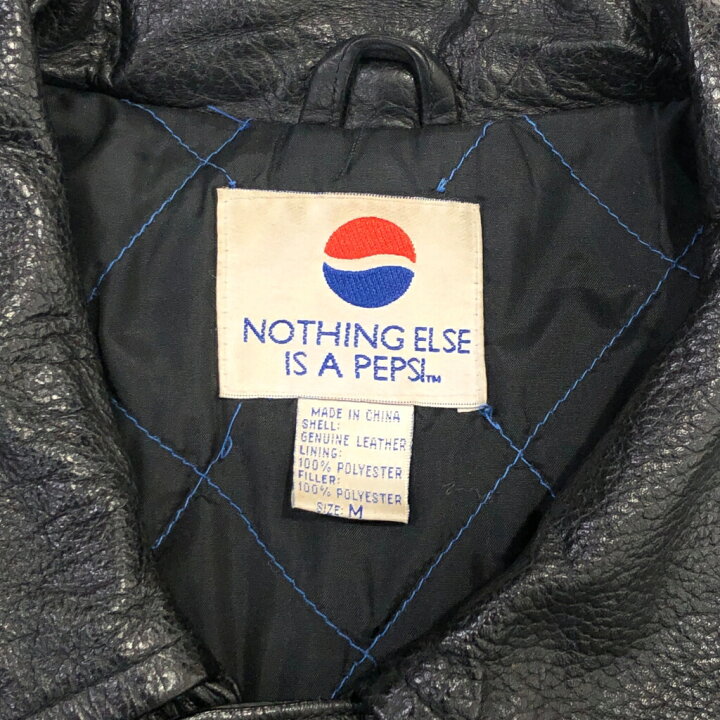 楽天市場】NOTHING ELSE IS A PEPSI ペプシ レザージャケット ブラック 