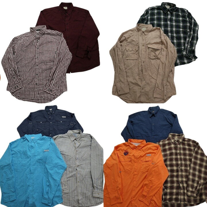 楽天市場】古着卸 まとめ売り アウトドアブランドMIX 長袖シャツ 10枚  