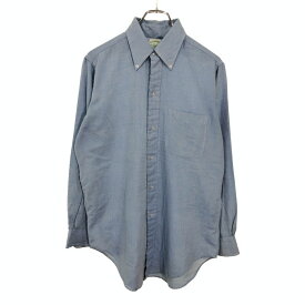 60年代 Brooks Brothers ブルックスブラザーズ ボタンダウン 長袖シャツ ヴィンテージ ライトブルー(メンズ 15 1/2)中古 古着 V2259