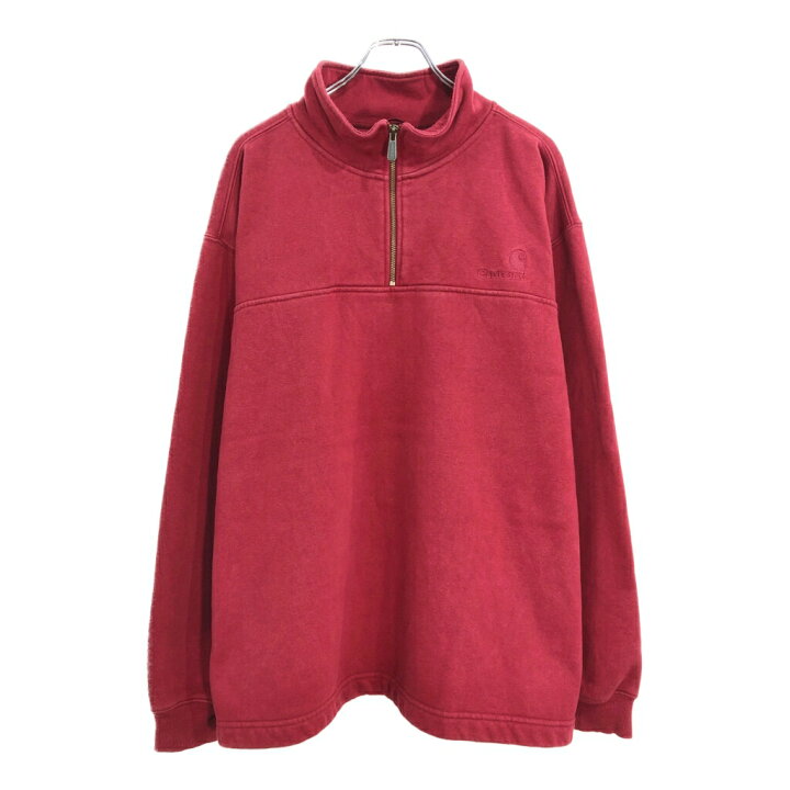 楽天市場】Carhartt カーハート ハーフジップ スウェット レッド 