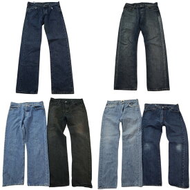 古着卸 まとめ売り リーバイス 501 デニム パンツ 6枚セット (メンズ 34 ) ブラック インディゴブルー アメカジ 中古 古着 ND3253