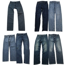 古着卸 まとめ売り リーバイス 505 デニム パンツ 7枚セット (メンズ 32 ) インディゴブルー アメカジ フェード 中古 古着 ND4900