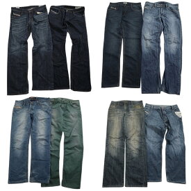 古着卸 まとめ売り ディーゼル DIESEL デニム パンツ 8枚セット (メンズ 36 ) アメカジ 緑 グリーン フェード 中古 古着 ND4908