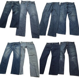 古着卸 まとめ売り リーバイス 501 デニム パンツ 8枚セット (メンズ 36 ) インディゴブルー アメカジ フェード 中古 古着 ND4959