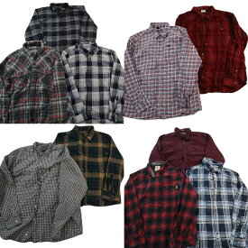 古着卸 まとめ売り ブランドMIX ライトネル 長袖シャツ 10枚セット (メンズ 2XL /3XL ) ハーレーダビットソン LEE コロンビア 中古 ND6301