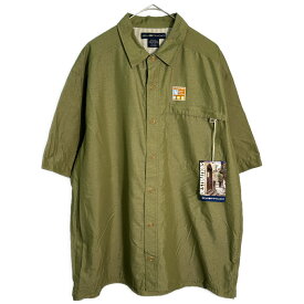 デッドストック EXOFFICIO エクソフィシオ ナイロンシャツ カーキ(メンズ XL)中古 古着 Y1810