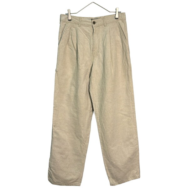 MARINES コットンリネンパンツ ベージュ (メンズ W32 L34)中古 古着 Y4137