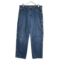 デニムパンツ - DROORS DENIM ワイド ペインターデニム W32 濃紺 L相当