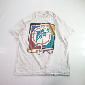 90s USA製 SALEM SPORTSWEAR NFL マイアミ ドルフィンズ Tシャツ アメフト フットボール(XL) k9264