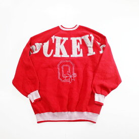 90s USA製 LEGENDS "BUCKEYES" スウェット シャツ アメフト フットボール カレッジ(X-LARGE) k4353