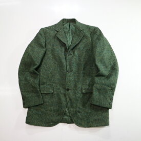 80s USA製 Mavent Harris Tweed ウール テーラード ジャケット ハリスツイード(40-LONG) k4518