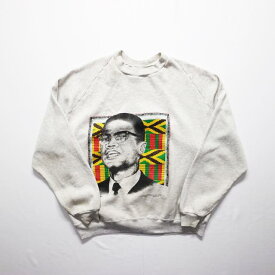 90s USA製 JERZEES "Malcolm X" スウェット シャツ マルコムX(3X)m0461