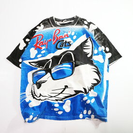 90s sogo "Ray-Ban Cats" Tシャツ レイバン サングラス(ONE SIZE) k9522