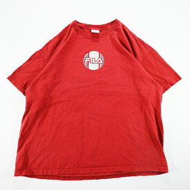 90s USAs製 FILA ヘビーウエイト ロゴ Tシャツ フィラ(X-LARGE) l0300