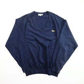 70s LACOSTE ウール ニット Vネック セーター ラコステ(4) k7659