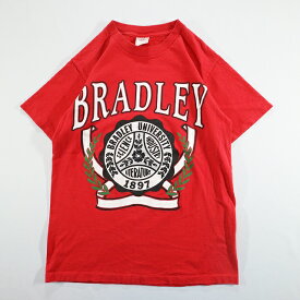 90s USA製 DELTA "BRADLEY" Tシャツ カレッジ(M) l0673