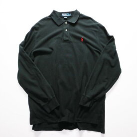 90s Polo by Ralph Lauren コットン L/S ポロシャツ ラルフローレン(XL)m1929