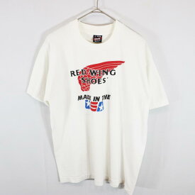 90s USA製 FRUIT OF THE LOOM "RED WING SHOES" ロゴ Tシャツ レッドウィング シューズ(L) n1362