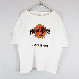 80s Hard Rock CAFE "Hong-Kong" ロゴ Tシャツ ハードロックカフェ 香港(XL) n1557