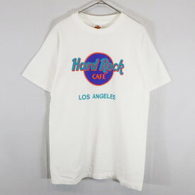 90s USA製 Hard Rock CAFE "LOS ANGELES" ロゴ Tシャツ ハードロックカフェ ロサンゼルス(L) n1558