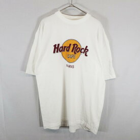 00s Hard Rock CAFE "PARIS" ロゴ Tシャツ ハードロックカフェ(X-LARGE) n1560