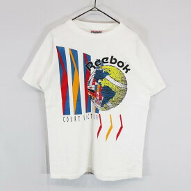 90s USA製 Reebok SPORT "COURT VICTORY" Tシャツ リーボック スポーツ(L) n1562
