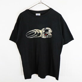 00s USA製 Reebok メタリック ロゴ ラバープリント Tシャツ リーボック(M) N0820