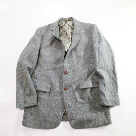 80s USA製 Harris Tweed ウール テーラード ジャケット ハリスツイード(42L) k5805