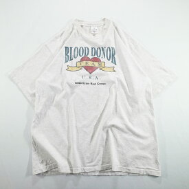 90s USA製 ALORE "American Red Cross BLOOD DONOR TEAM" Tシャツ(2XL) l0355