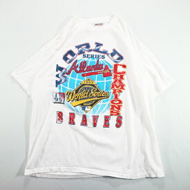 90s USA製 ONEITA MLB アトランタ ブレーブス Tシャツ メジャーリーグ 野球(XLARGE) l0372