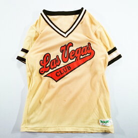 70s kajee "Las Vegas CLUB" フットボール Tシャツ アメフト(SMALL) l0378