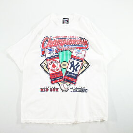 90s PRO PLAYER MLB ボストン レッドソックス ニューヨーク ヤンキース 1999 Tシャツ メジャーリーグ 野球(L) l0467