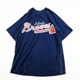 90s USA製 Stedman MLB アトランタ ブレーブス ロゴ Tシャツ メジャーリーグ 野球(XL) l0723