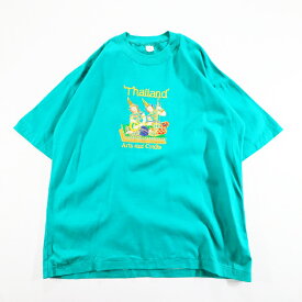 90s JK "Thailand Arts and Crafts" 刺繍 Tシャツ(FREE SIZE) l0741