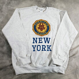 00s GILDAN "AMERICAN LEGION NEW YORK" 裏起毛 スウェット シャツ(M) k1436