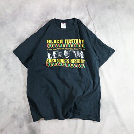 00s FRUIT OF THE LOOM "100YEARS STRONG Black history" Tシャツ(L ) k1926