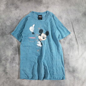 90s USA製 キッズ SHERRY'S Disney ミッキー マウス カリフォルニア Tシャツ キャラクター ディズニー MICKEY(10/12) k2147
